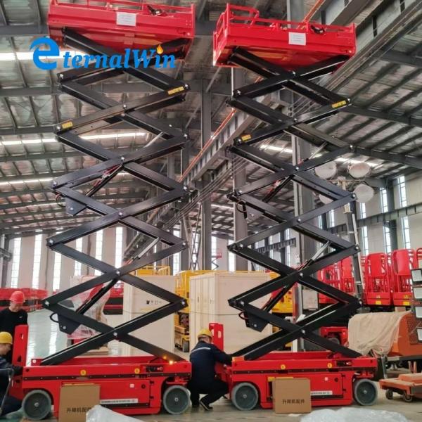 Boom Lifter Customized Load Capacity Scissor Lift Platform With Emergency Stop Button