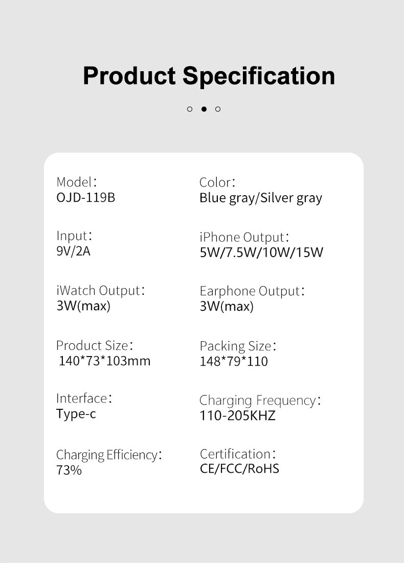 15W Multifunction Fast Charger 3 In 1 Wireless Charger For Iphone 15 14 13 12 Pro Max