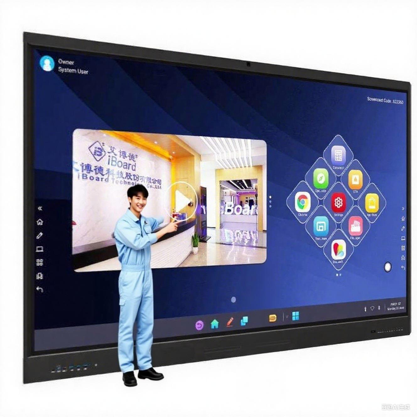 Factory Price IBoard 4k Touch Screen Multi-language Software Lcd Smart Board Android Interactive board for school