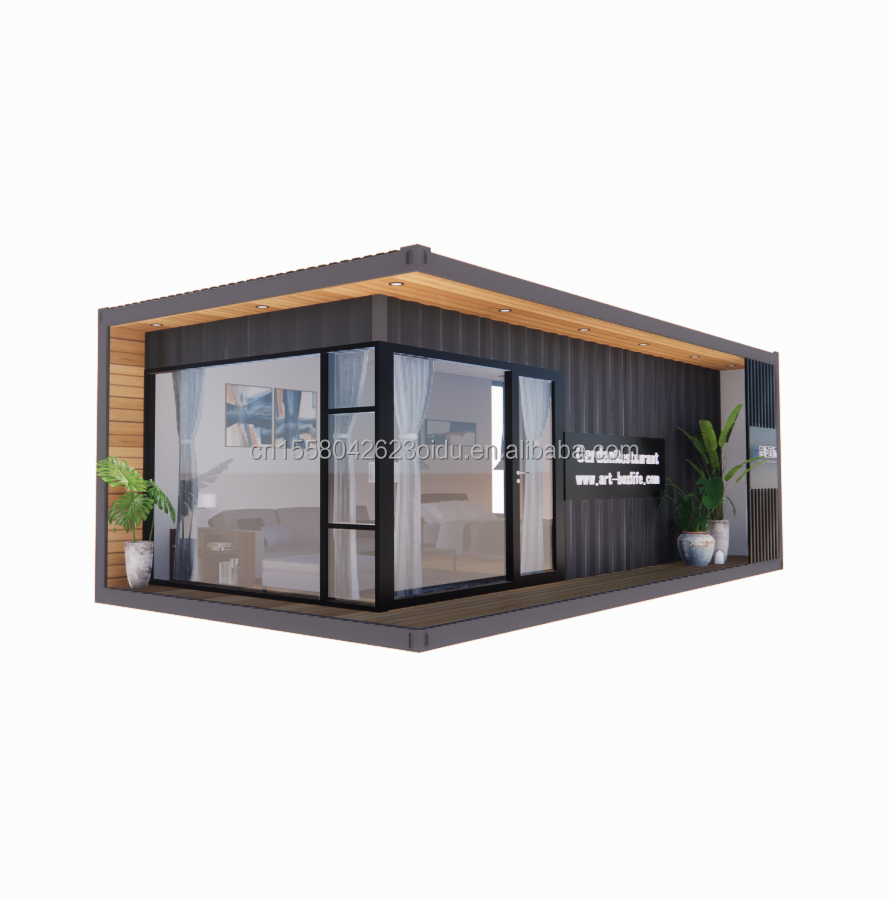 30ft Portable Wooden Container House Durable Steel Structure for Marine Applications