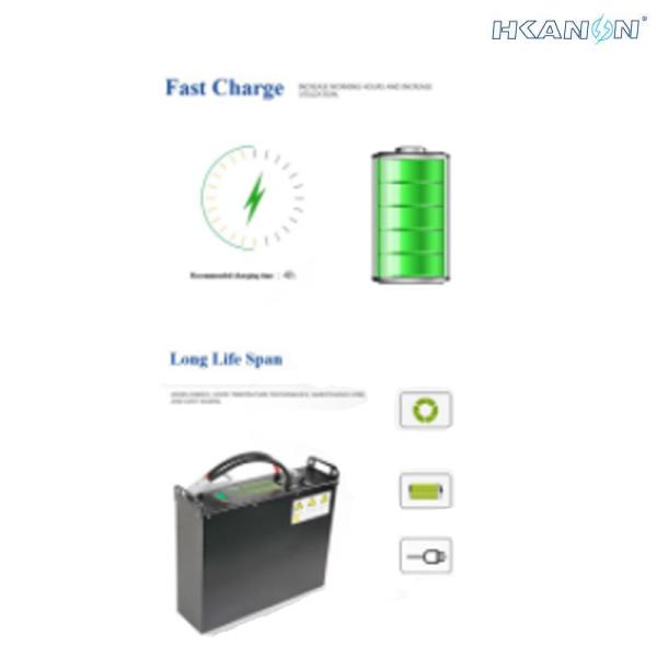 Lithium Ion Iron Phosphate Forklift Truck Batteries High Efficient Charging
