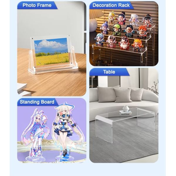 Custom-sized Acrylic Plexiglass Display Cases Acrylic Rectangle Square Clear Plastic Box Candy Cube Box