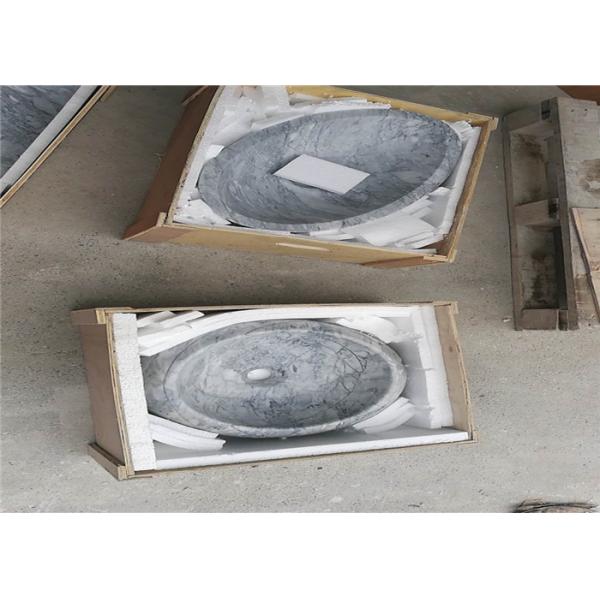 Outdoor Natural Stone Sink Changeable Green Pebble Stone Material Customized Size