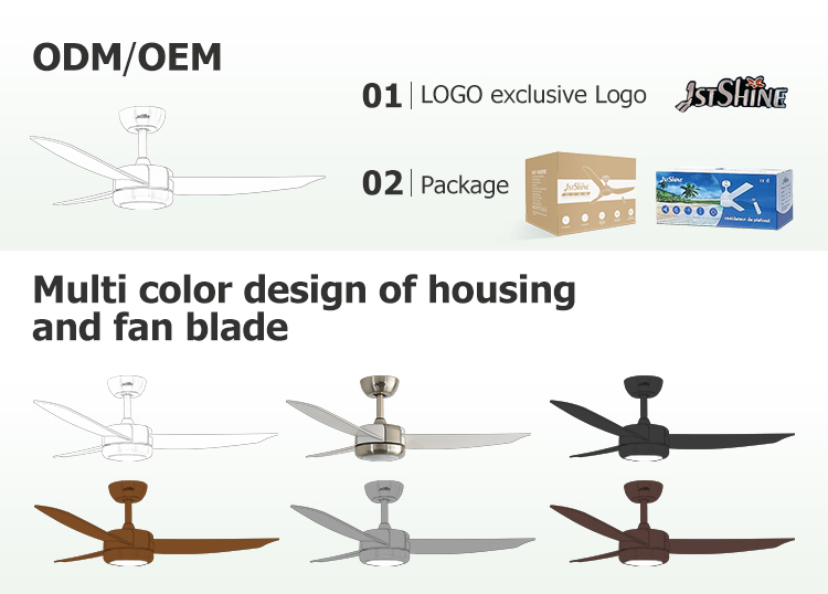 Smart Control LED Ceiling Fan for Small Spaces in Home Office 48 Inches Bright Light
