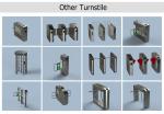 TCP IP Acrylic Panel Stainless Steel Security Turnstile Gate