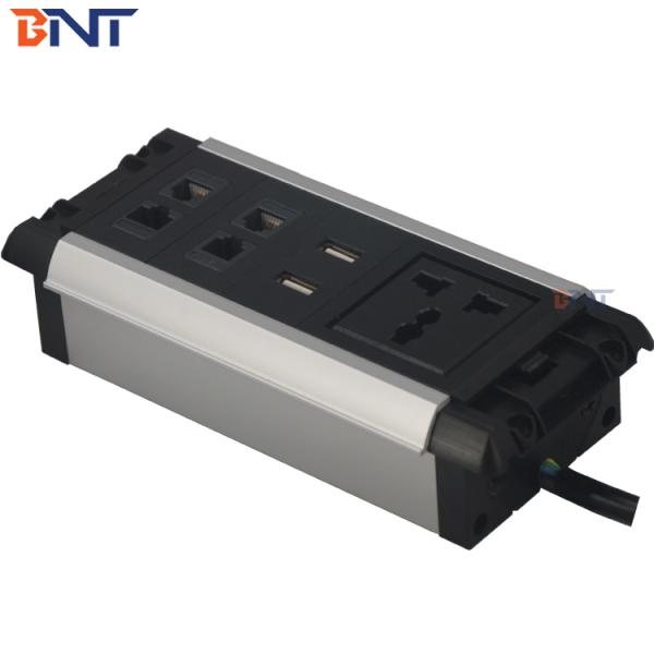 Smart office table mount multi function desk power data socket with USB charger