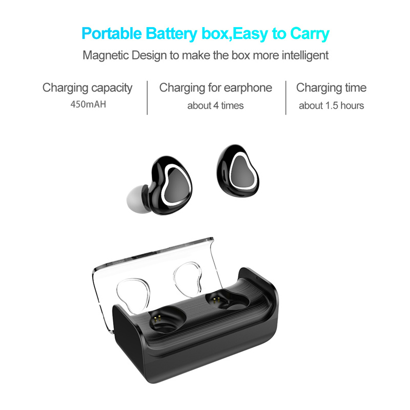 Buetooth 5.0 Earphone True Wireless Earphones Sport Headphones Noise Canceling Headphone Earbuds Handsfree Headset Pk X2t
