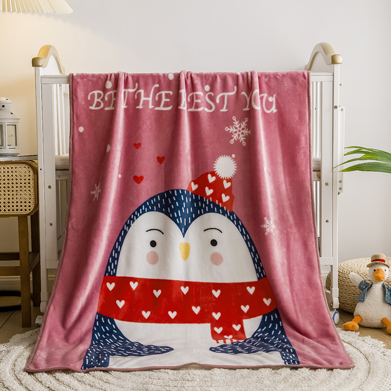 Warm Retention Polyester Flannel Fleece Blanket For Kids Children Baby