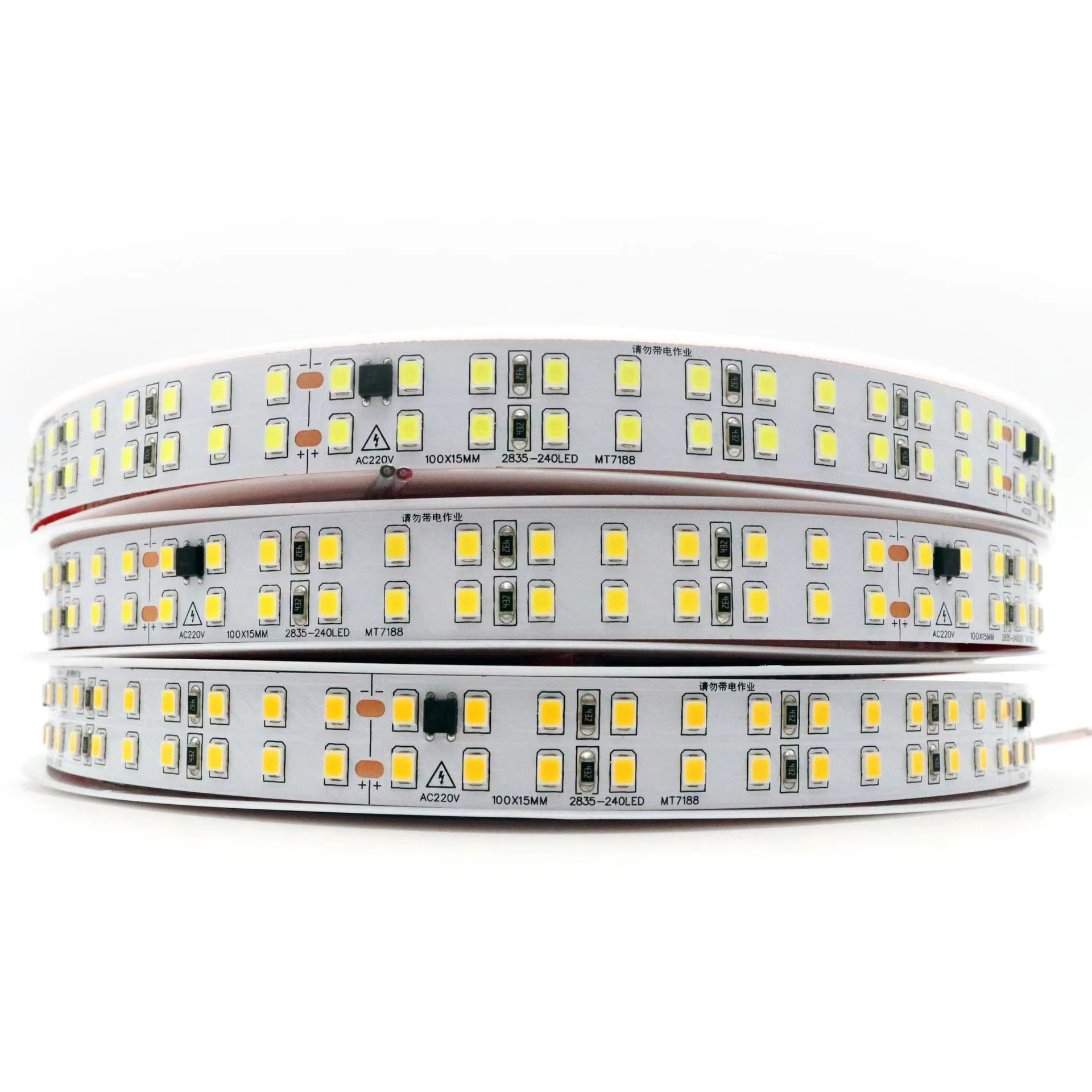 Quality IP20 SMD2835 240LEDS 2 Rows 110V Dimmable Led Strip Lights For Room In South America for sale
