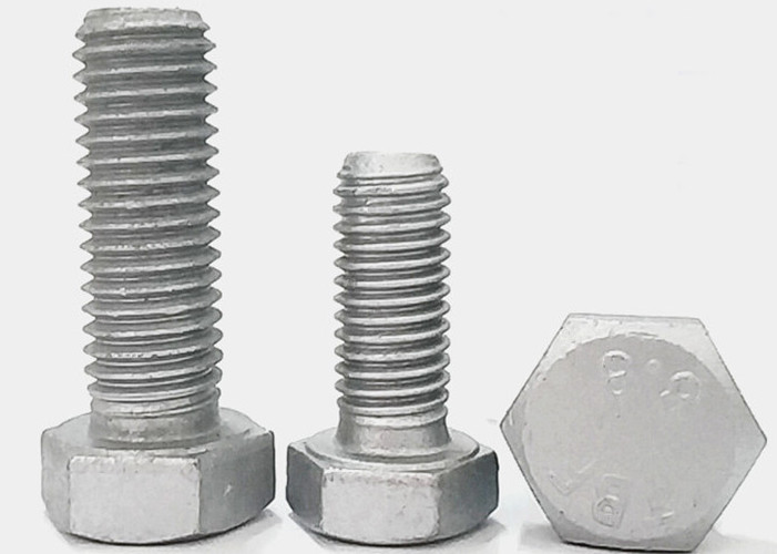 Carbon Steel Hexagon Bolt Grade 4.8 M12 1/4 Silver Finish Industrial Mechanical Use