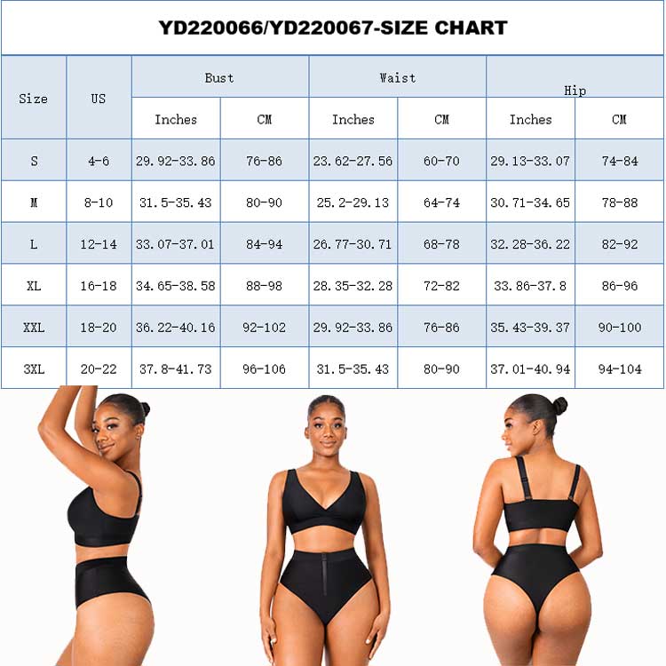 2023 Women's Sustainable High Waist Slimming Two Pieces Shapewear Swimsuit for Sexy