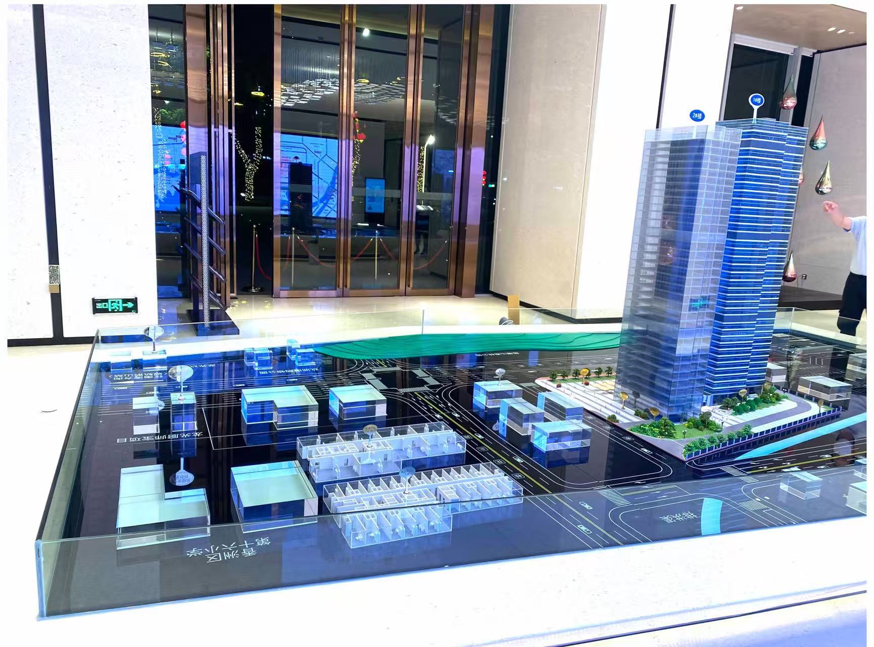 Urban Development 1:100 Scale Model Residential Towers Modern Architectural Models
