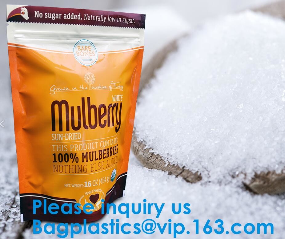 Glossy Laminate Zipper Bag Aluminum Foil Flat Pouch Bag Matte Finish Aluminum Foil Compostable Doypack
