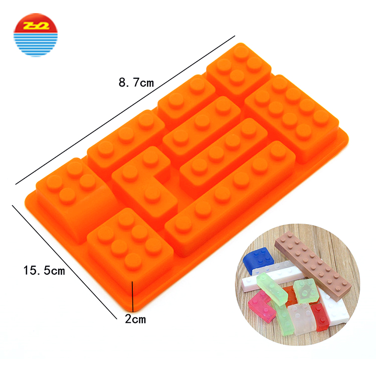 Large wholesale personalized building bricks custom silicone ice cube tray mold