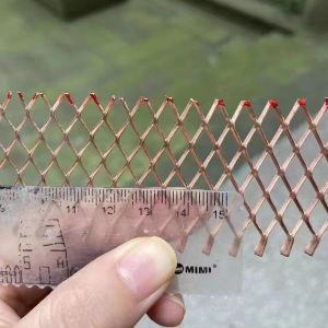 China Lightning Protection Expanded Metal Mesh Pure Copper Micro Hole Diamond on sale