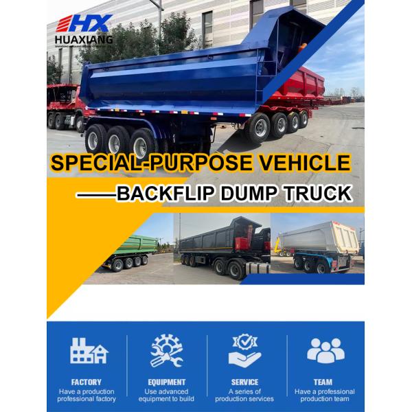 Customizable Capacity 20Cbm Two Axle Dump Tipping Trailer Mechanical Suspension