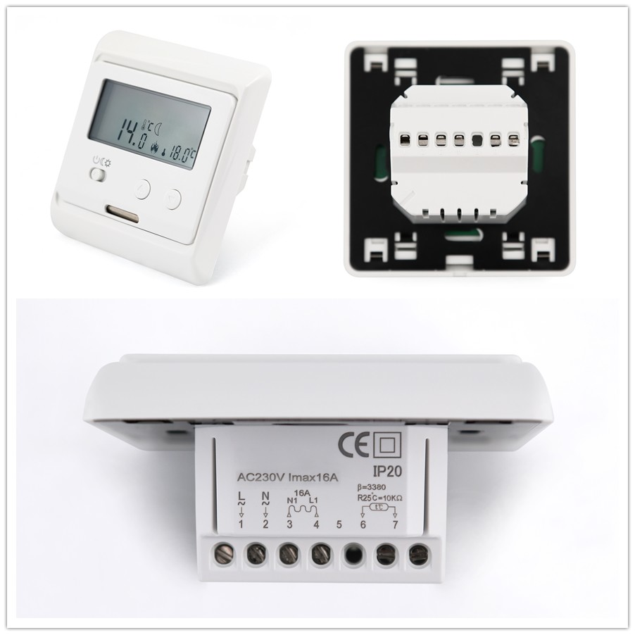 Fireproof ABS Electronic Room Thermostat 230VAC Omron Relay Eco - Friendly