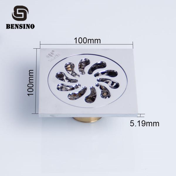 ODM 100 X 100mm Chrome Plated Brass Floor Drain Strainer