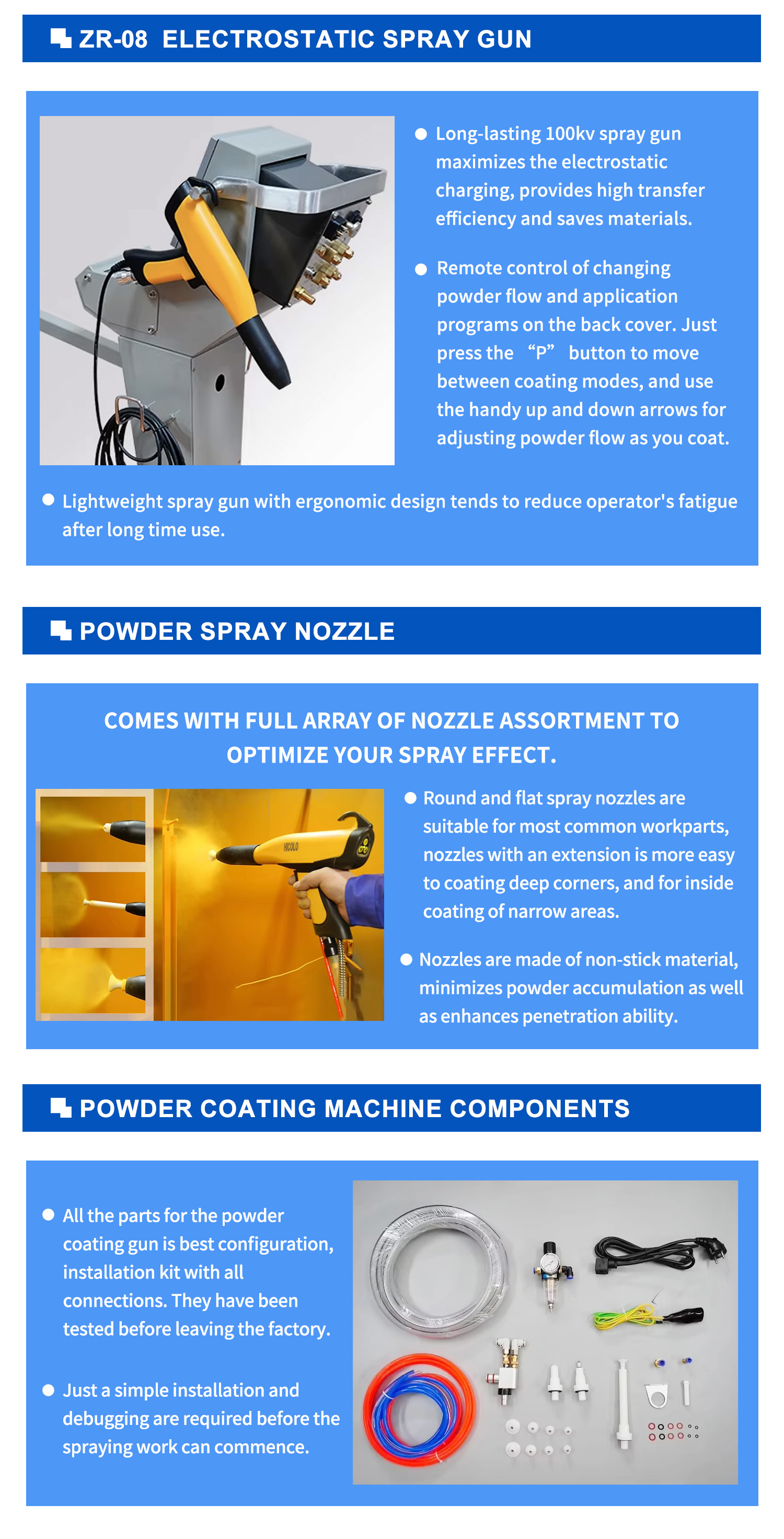 Fast Color Change Vibrating Electrostatic Coating Equipment With 8 N/S Maximum Output Pressure By Zhongren-191SB