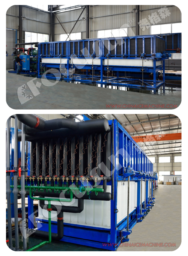 20 Tons Per Day Industrial Direct Cooling System Block Ice Maker for Ice Block Shape