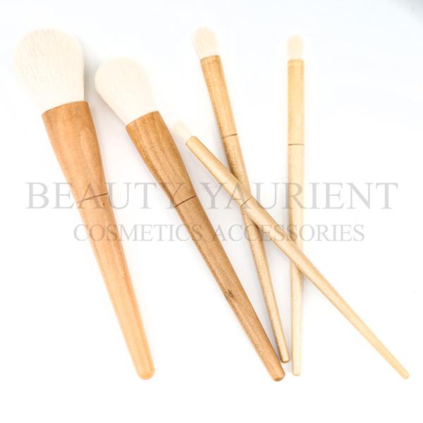 Wooden Ferrule Handle High End Makeup Brush Set Long Lasting 190g