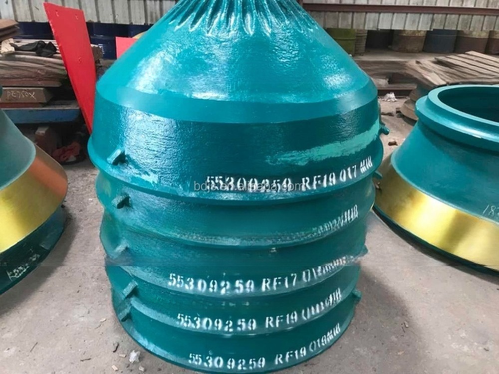 Casting Processing Type Mantle and Concave for GP300 Cone Crusher Replacement Parts