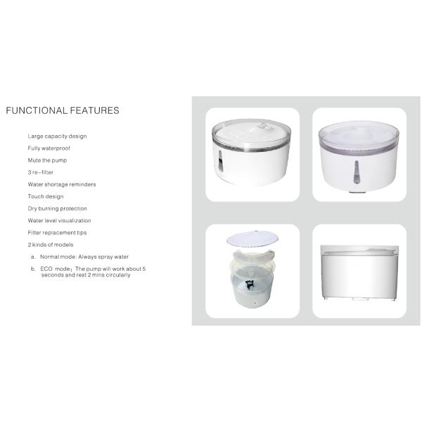 Dog Cat Water Fountain 2L Smart Timed Automatic Pet Feeder