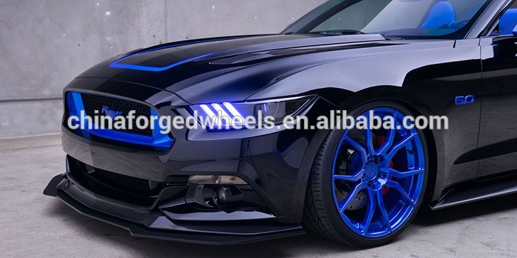 Alu Alloy A6061 T6 1 Piece Forged Rims For Ford Mustang 22 Inch