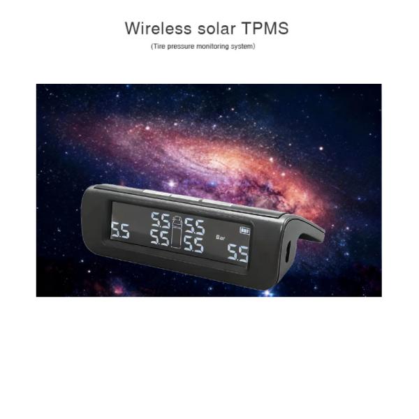 Six-wheel Motorhome Trailer Solar-powered Tire Pressure System Display External Sensor