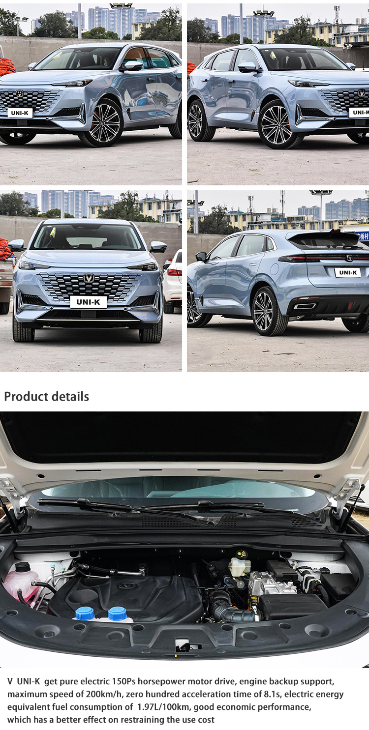 Battery Electric SUV 4wd Hybrid Vehicle 5 Seater For Changan Uni-K