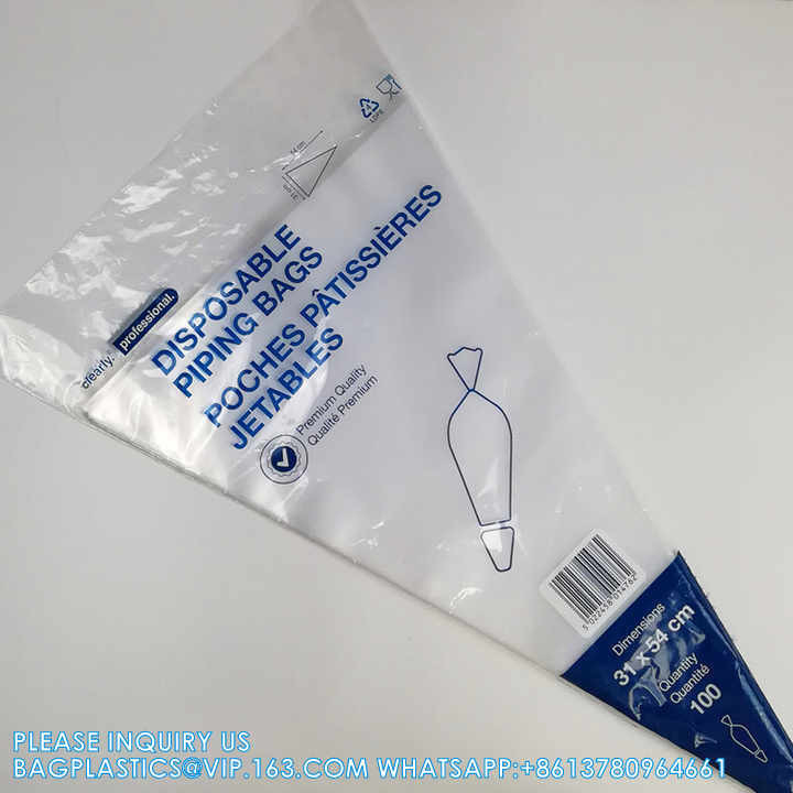 Food Grade Recycle Biodegradable Pastry bags, Piping Bags For Cake Decoration Triangular Shape Cellophane Bag