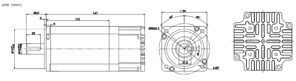 Jkongmotor42 57 60 80mm Brushless DC BLDC Motor 24V 36V 48V Low Power 36W Upto 1000W 0.64nm Integrated DC Servo Motor