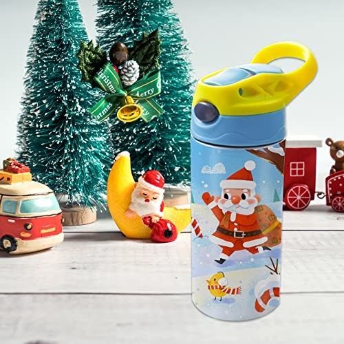 12oz Sublimation Blanks Sippy Cup Sublimation Tumblers For Kids Stainless Steel Insulated Toddler Water Bottle With Leak-Proof Straw Lid And Handle
