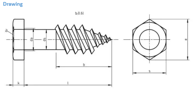 DIN571 Hex Head Self Tapping Screws
