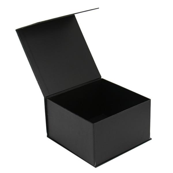 Wholesale Custom Size Matte Black Magnetic Folding Baseball Cap Packaging Box with Hot Stamping and Free Design