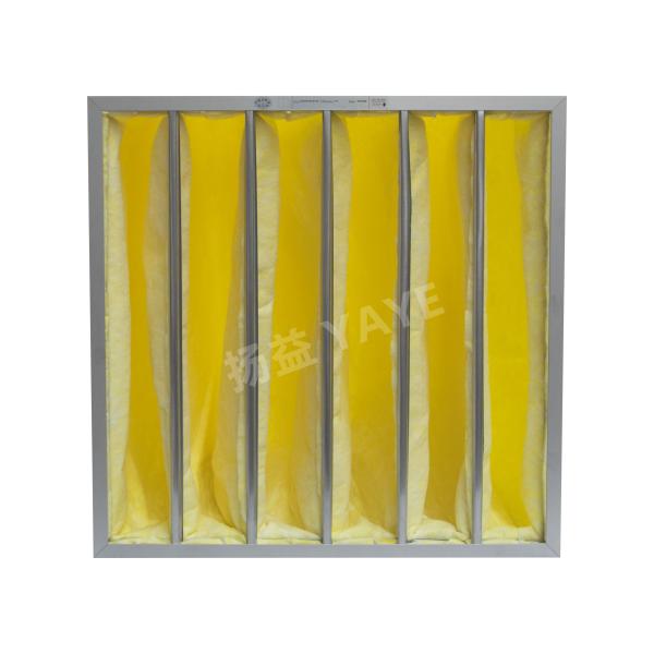 Synthetic AHU Bag Filter Air Conditioning Bag Filters For Hospital / Food