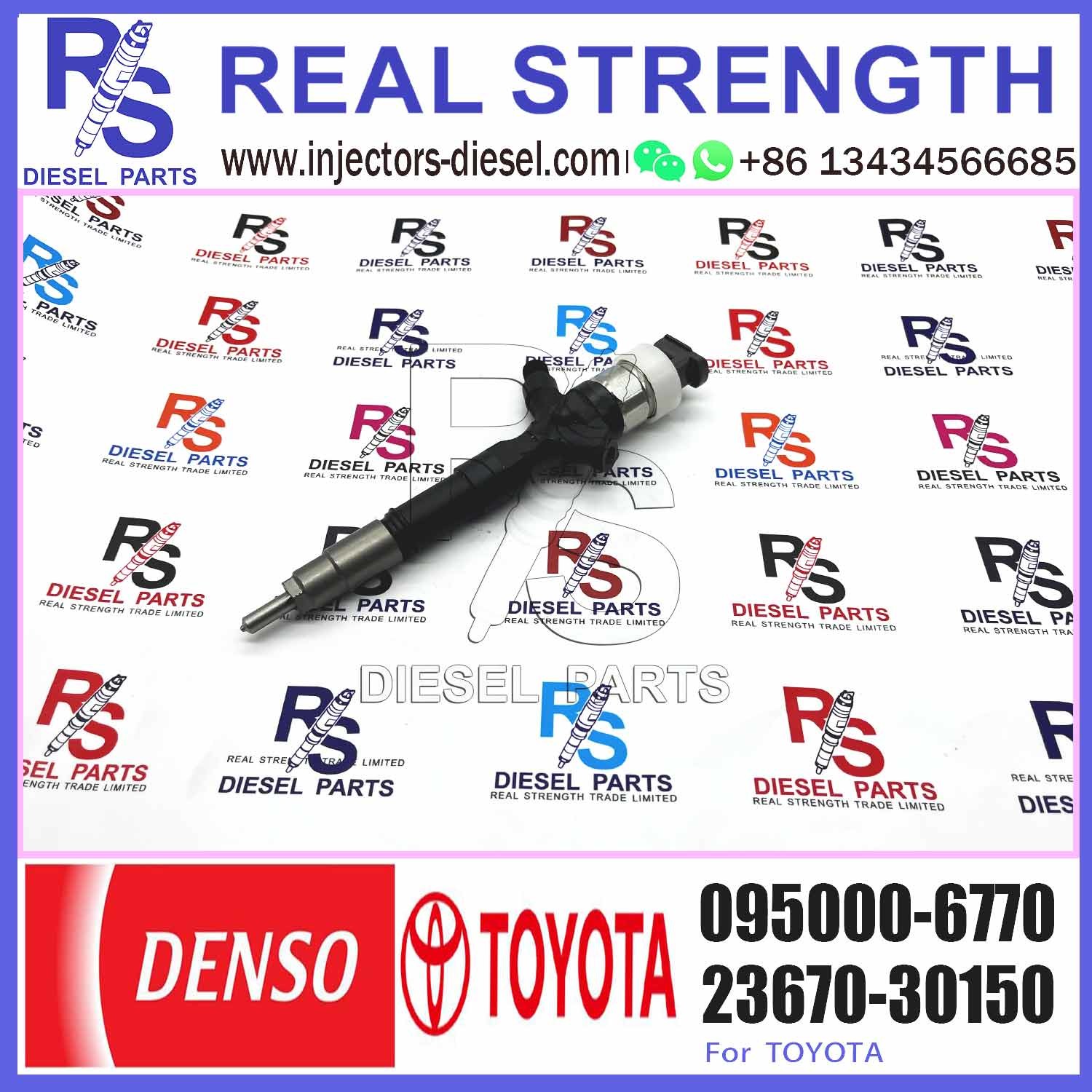 High Quality Diesel Common Rail Injector 23670-39185 095000-7040 095000-6770