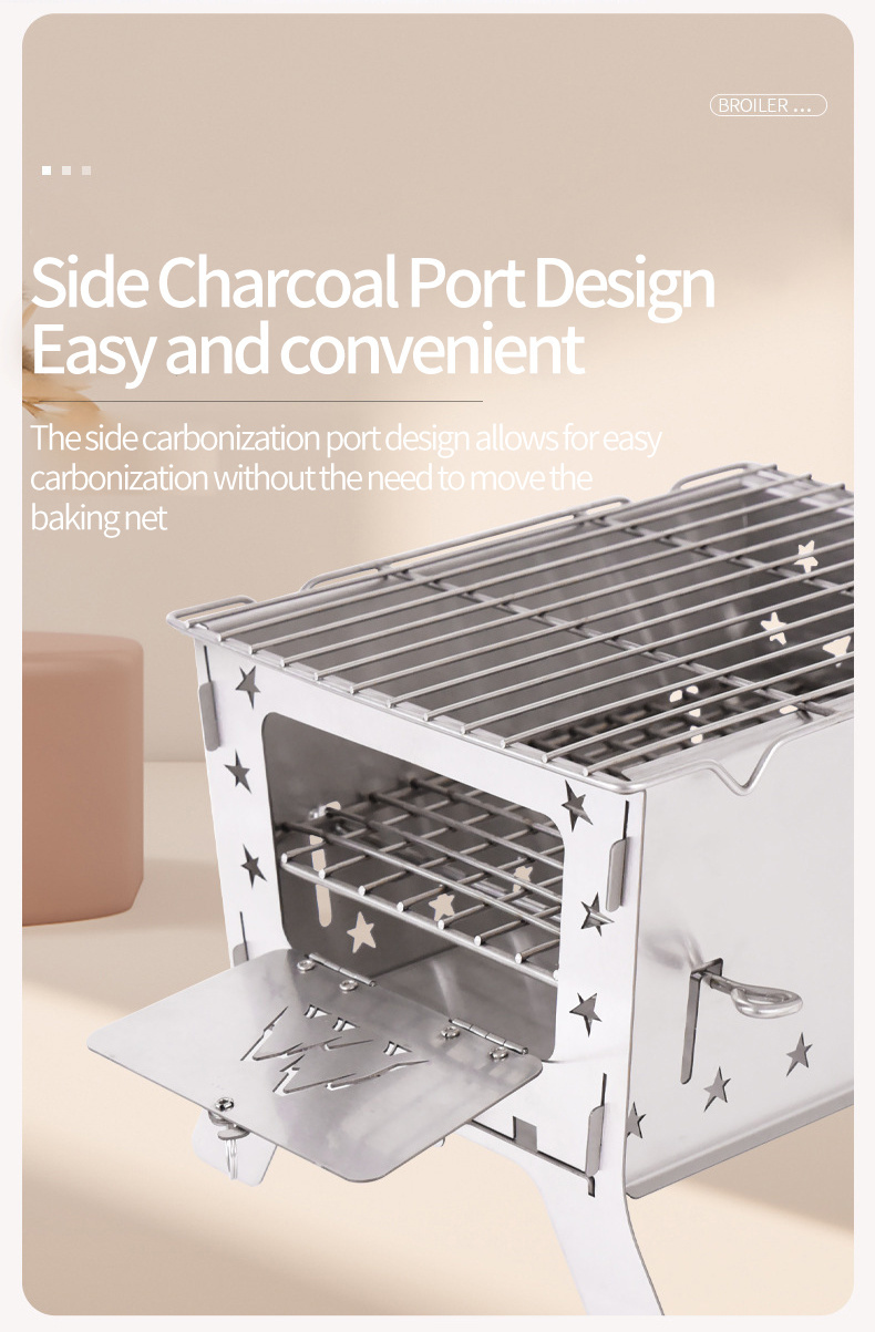 Multi-Functional Stainless Steel BBQ Grill and Outdoor Heater