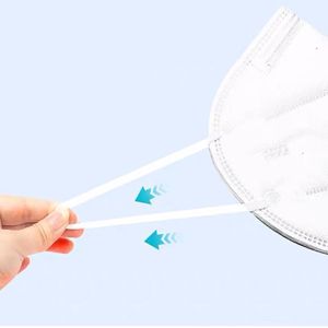 Anti Pollen White Earloop Dustproof KN95 Face Mask