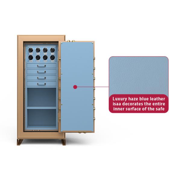 8 Luxury Watch Winder Fingerprint Locking Jewelry Safe Box Solid Steel