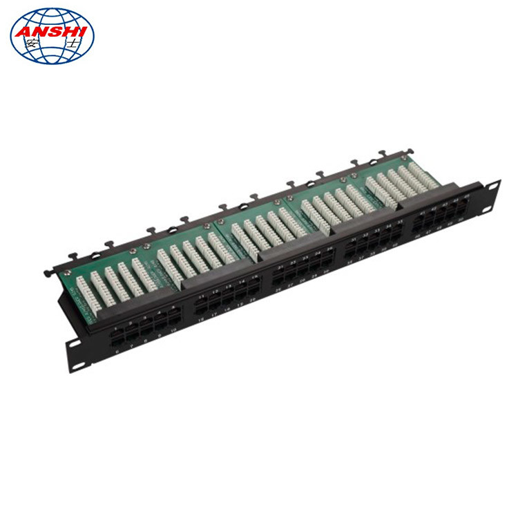 Quality Professional 110 IDC / Krone IDC Cat3 Patch Panel , 25 / 50 Port Voice Patch Panel 6P4C for sale