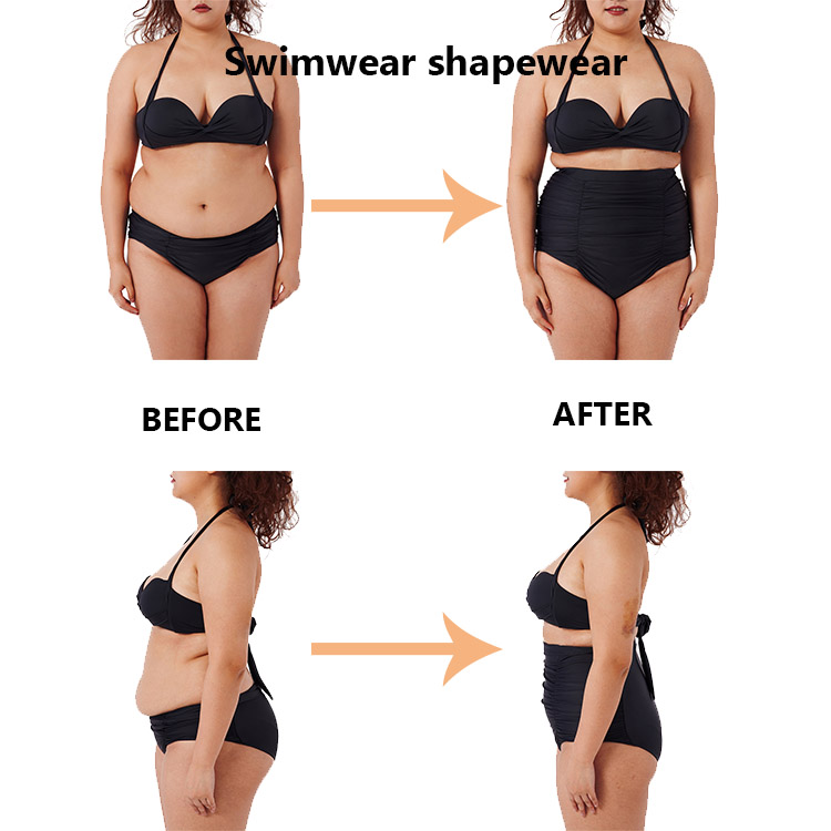 Customized Logo Printing HEXIN 2023 High Waist Two Pieces Fitness Swimwear for Women