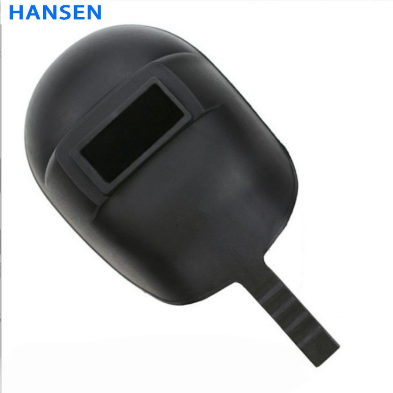 Full Cover Handheld Plastic Welding Helmet , Mold Welder Face Shield , Fixed Shade Filter Lens , Impact Resistant Black Plastic Welding Mask , Anti