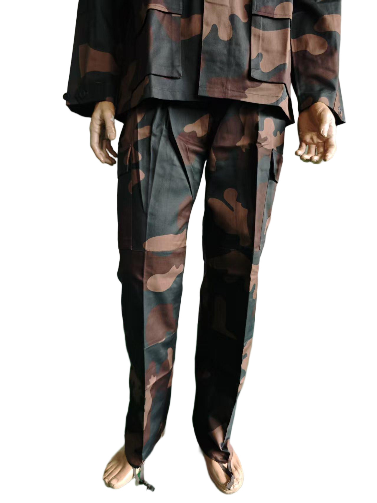 Military BDU Camo Jacket and Pants Set 65 35 Poly Cotton Tactical Workwear for Men Rip Stop Digital Camouflage Suit Tactical Hunting Clothes