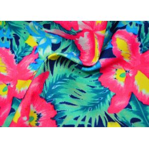 Twill Polyester Fabric / Patterned Printed Polyester With Heat Transfer