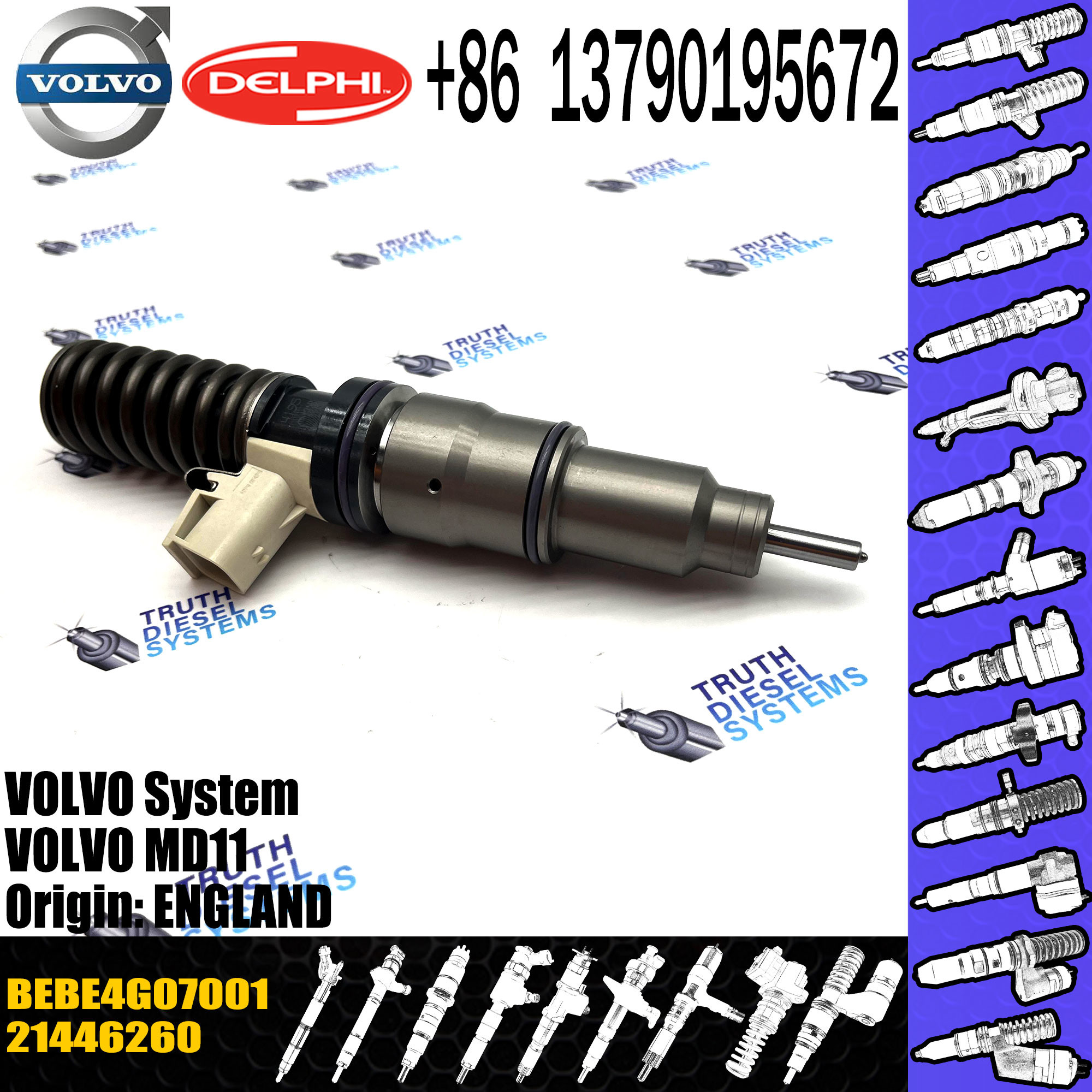 Diesel Fuel Injector 21446260 BEBE4G07001 E3.4 for VOL MD11