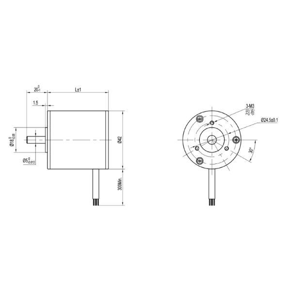 42BLY01C Stable Performance Brushless Dc Motor 24v