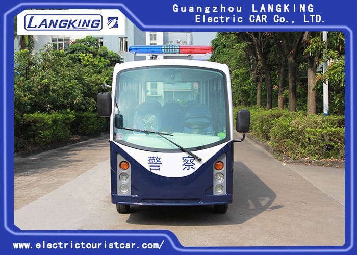 Closed Mini Electric Sightseeing Car 72V AC Motor With 14 Seaters Toplight / Dry Battery