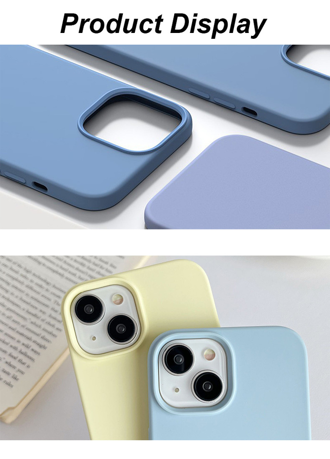 Pink Liquid Silicone Soft Phone Case Silicon Mobile Phone Cover For IPhone 16