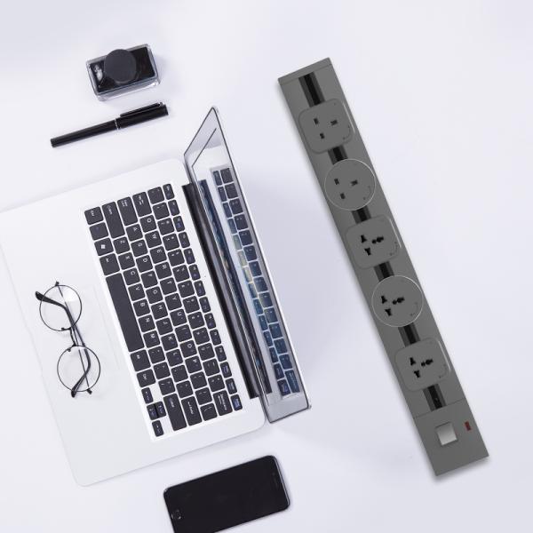 Removable NFC Power Sliding Socket Rail Wall Mounted 250v